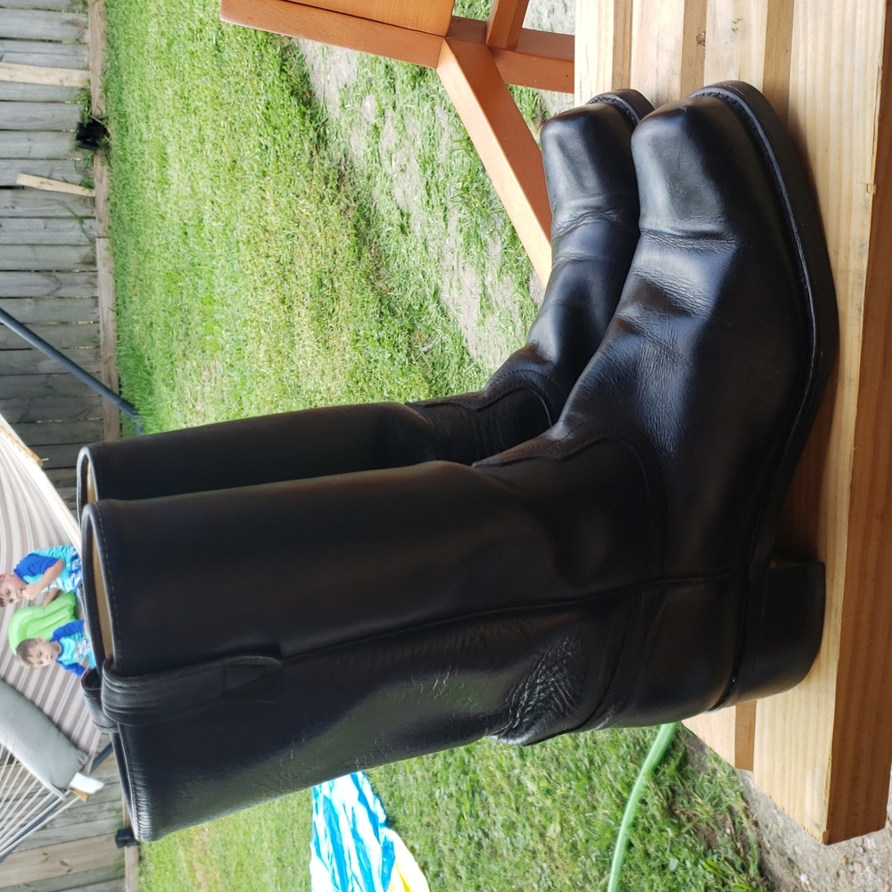 RIO GRANDE BLACK LEATHER BOOTS SIZE 11